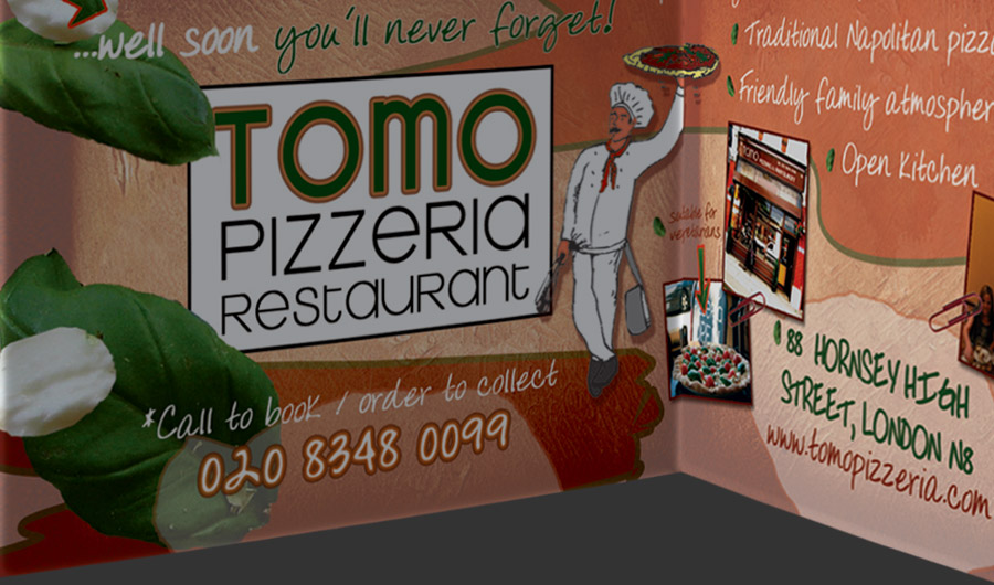 Tomo Pizzeria Business Card Design (Print)