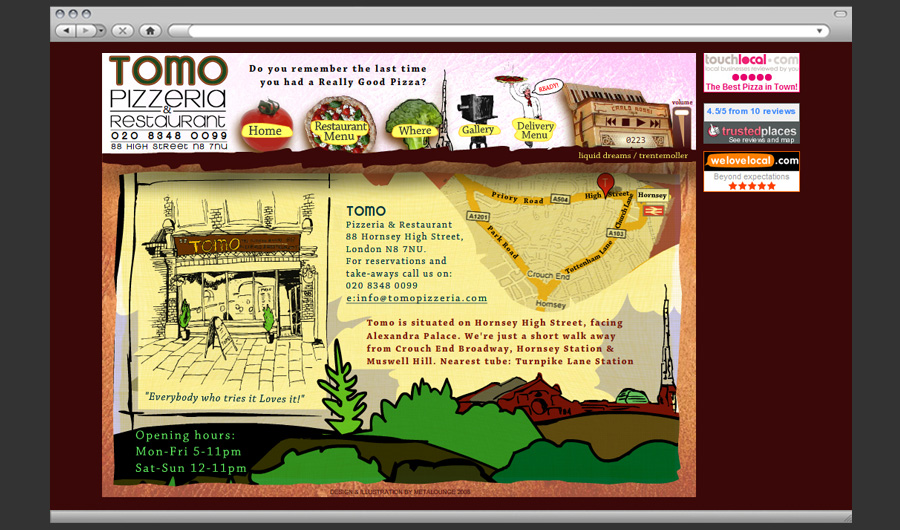 Tomo Flash Site Where page